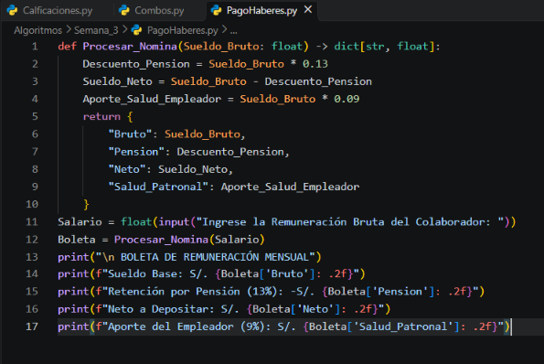 Código Python para Calcular.