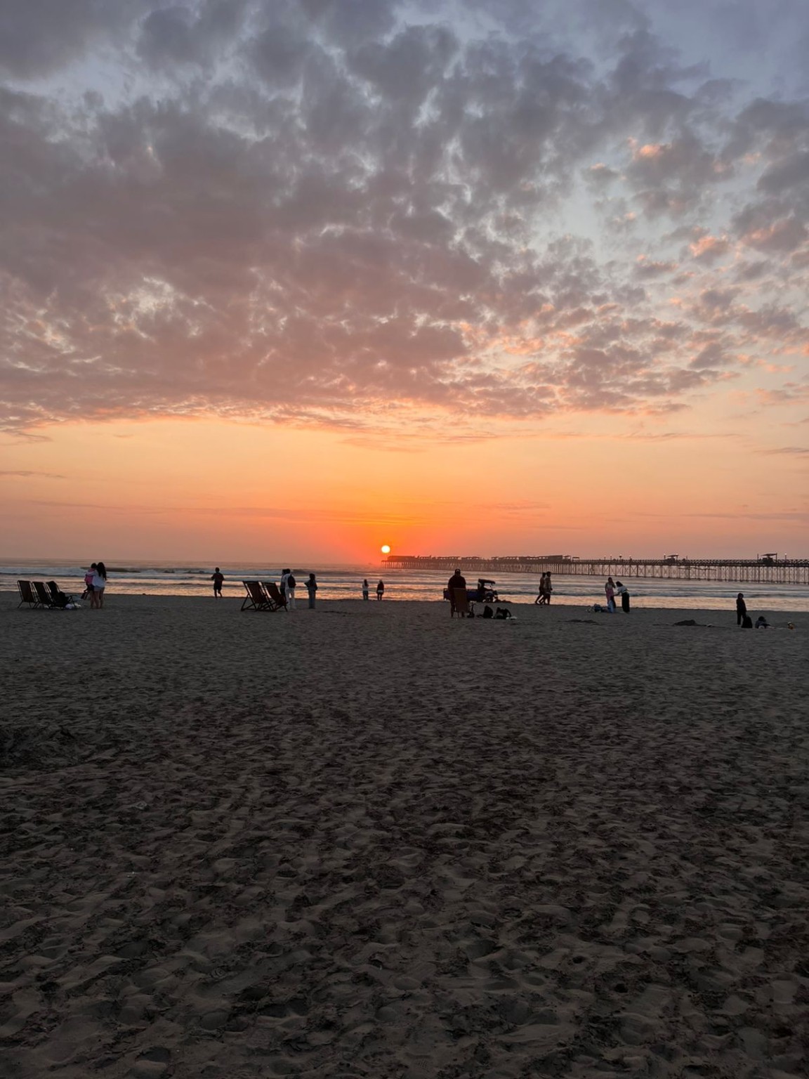 Atardecer en playa Pimentel.